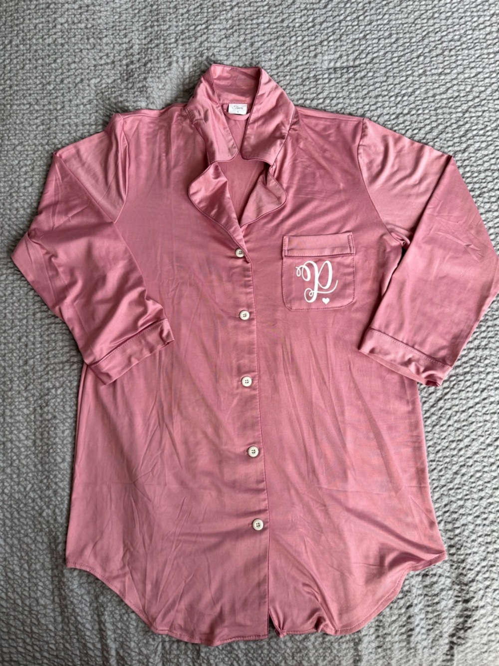 Pink Button-Up Sleep Dress